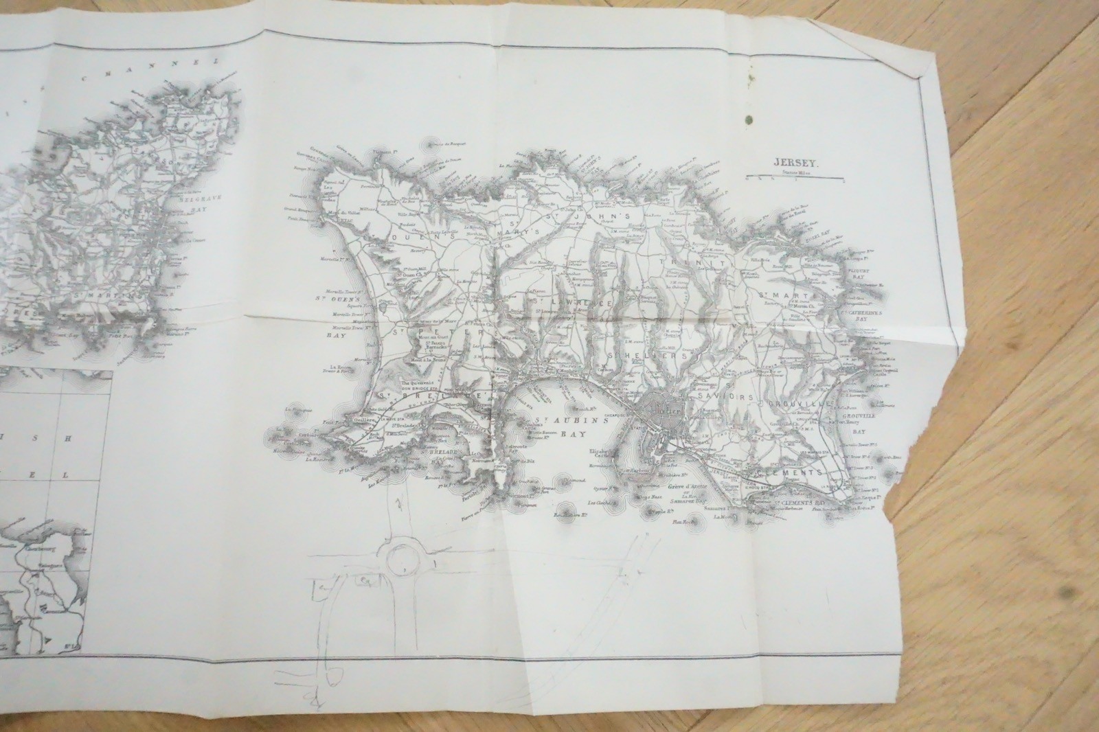 1913 GWR The Channel Islands Original Railway Map