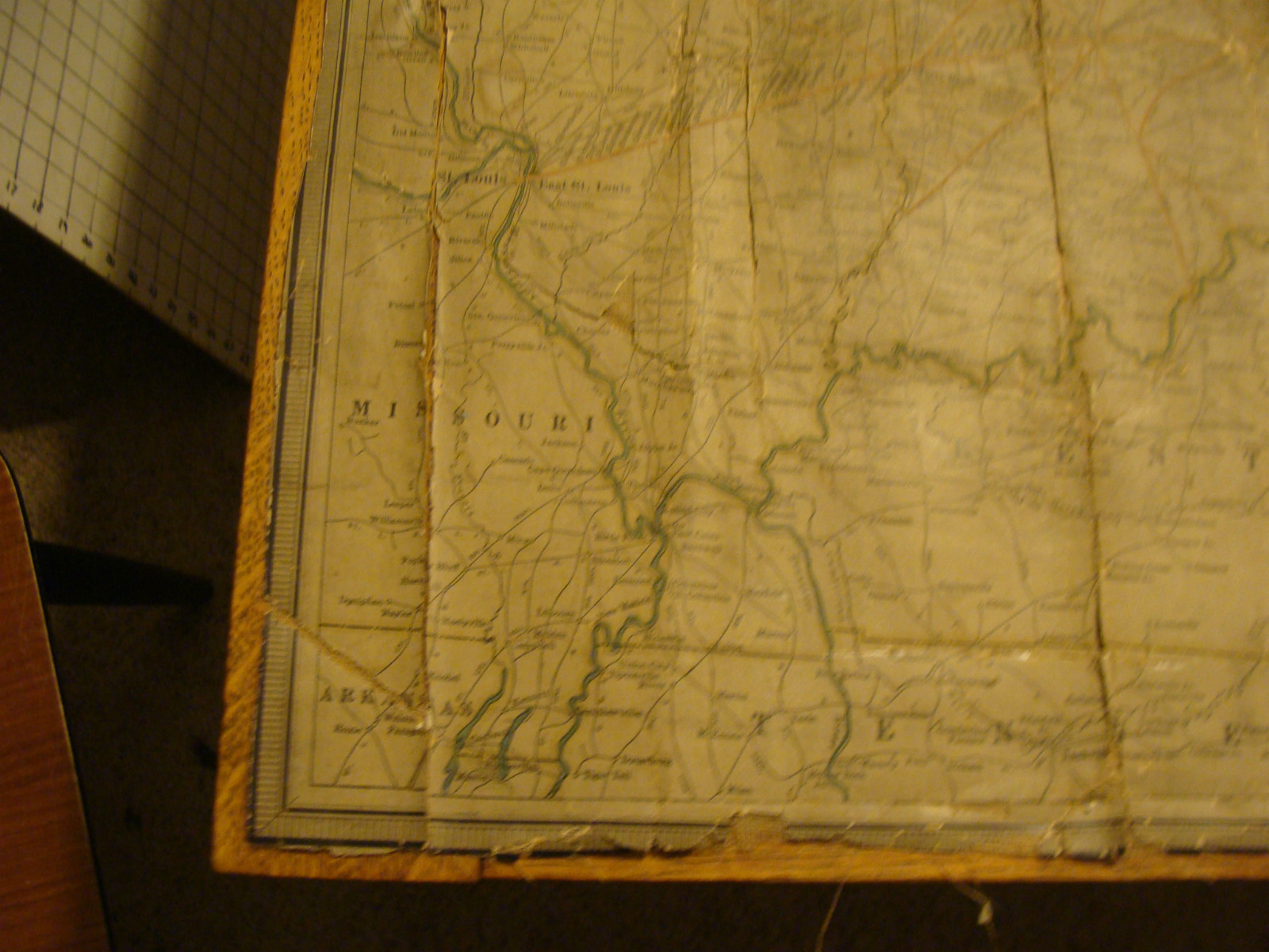 Vintage ORIGINAL 28 X 40″ PENNSYLVANIA SYSTEM MAP very worn, mounted, JULY 1917