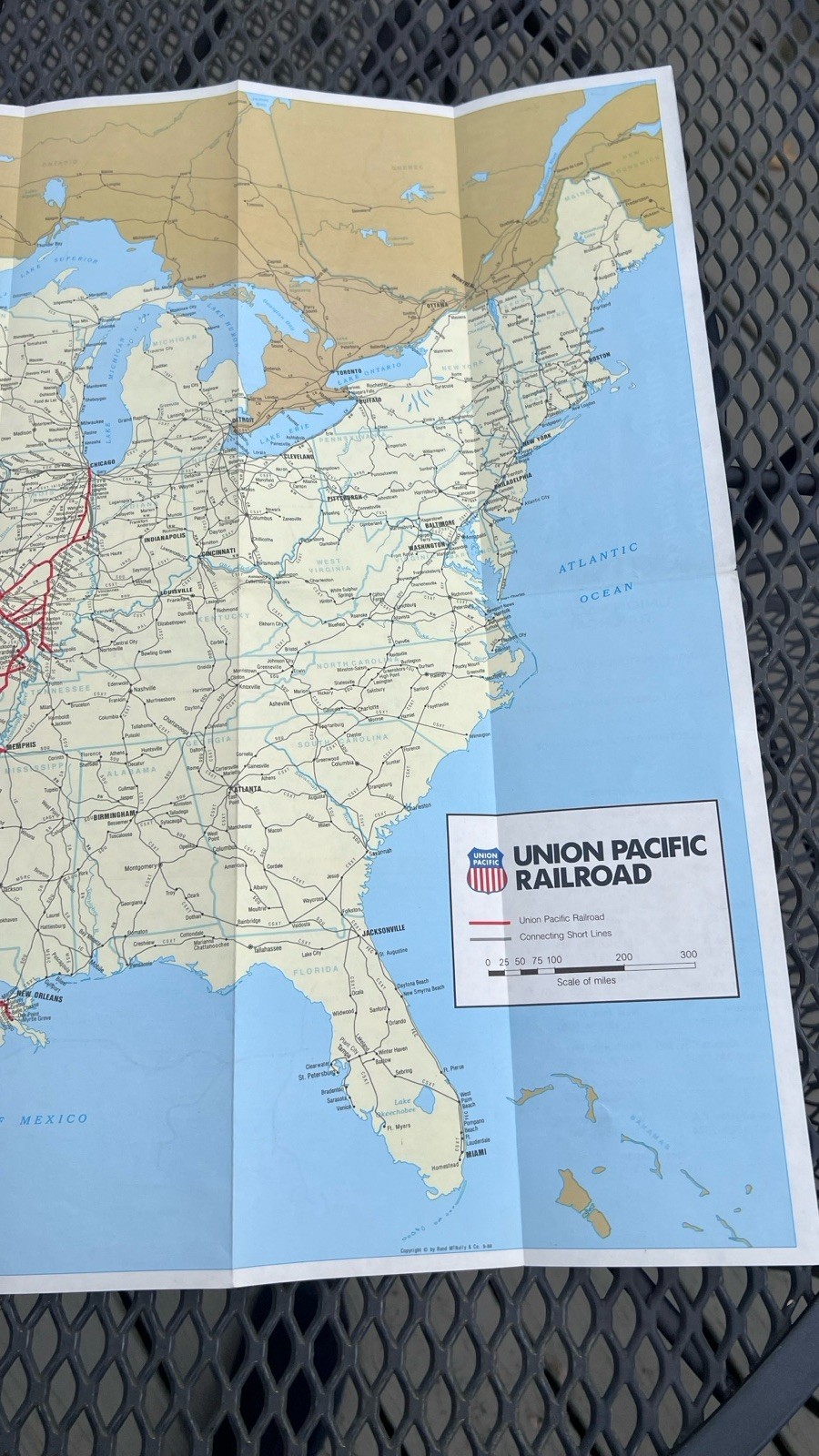 Union Pacific Railroad 1988 System Map UPR