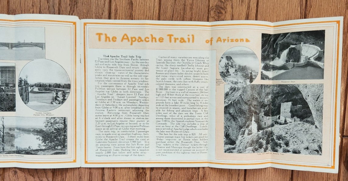 SOUTHERN PACIFIC – SP – 1920 – FOUR GATEWAYS brochure with maps, desc. & photos