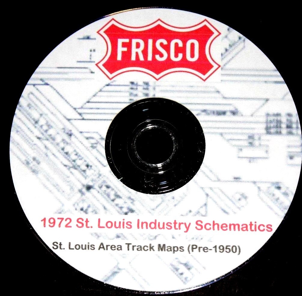 St Louis San Francisco St. Louis Industry Track Schematics Pages on DVD