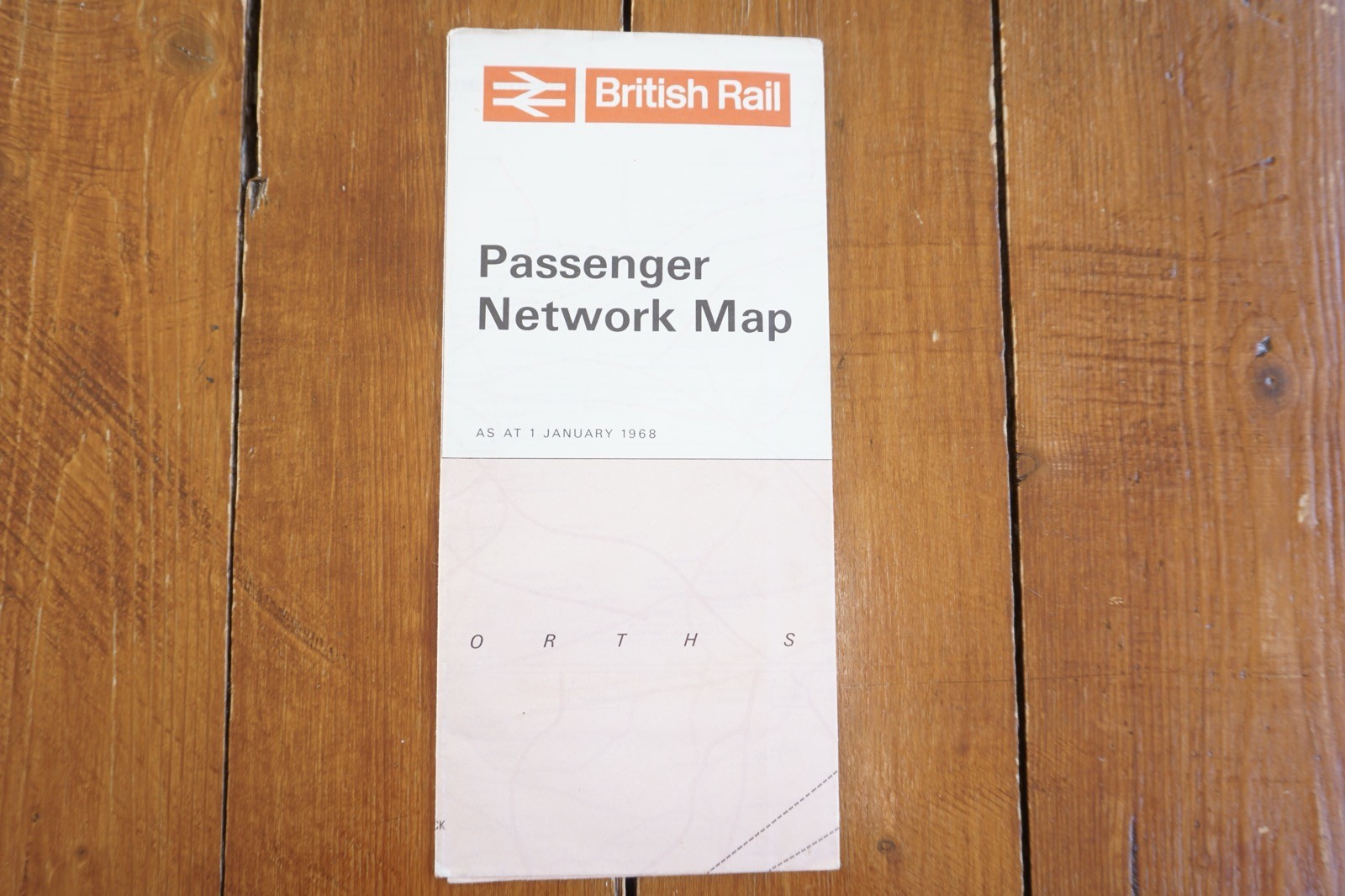 Jan 1968 British Rail Passenger Network Railway Map London Midland Region