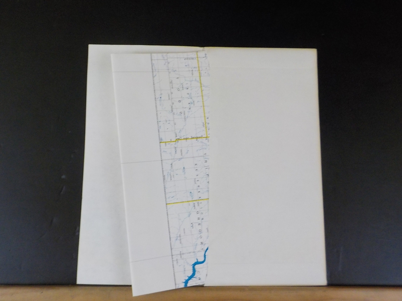 Map Burlington Northern South Dakota State Railroad Map 1983 August