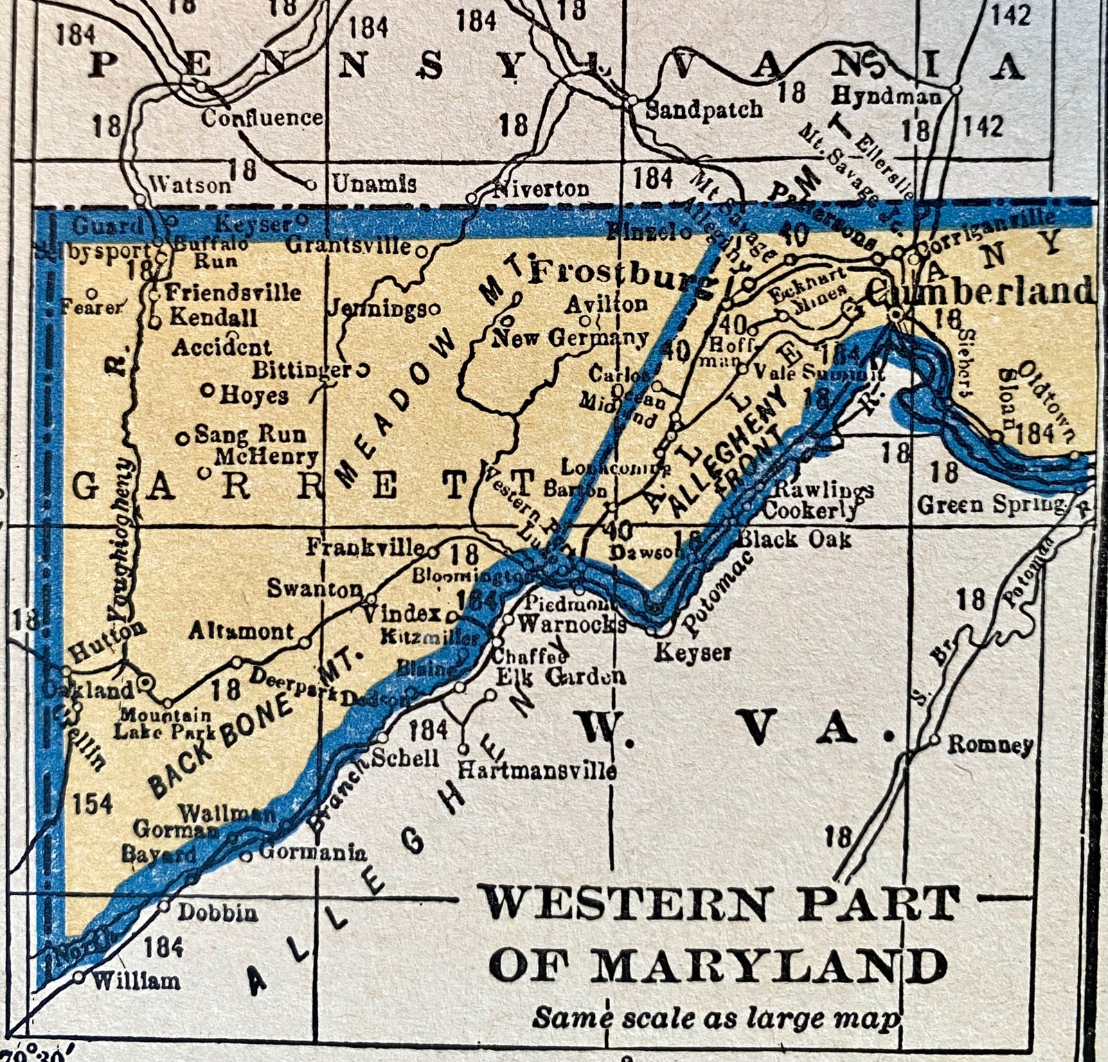 RHODE ISLAND, MASSACHUSETTS, MARYLAND & DELAWARE 1935 Railroad Maps. Hammond