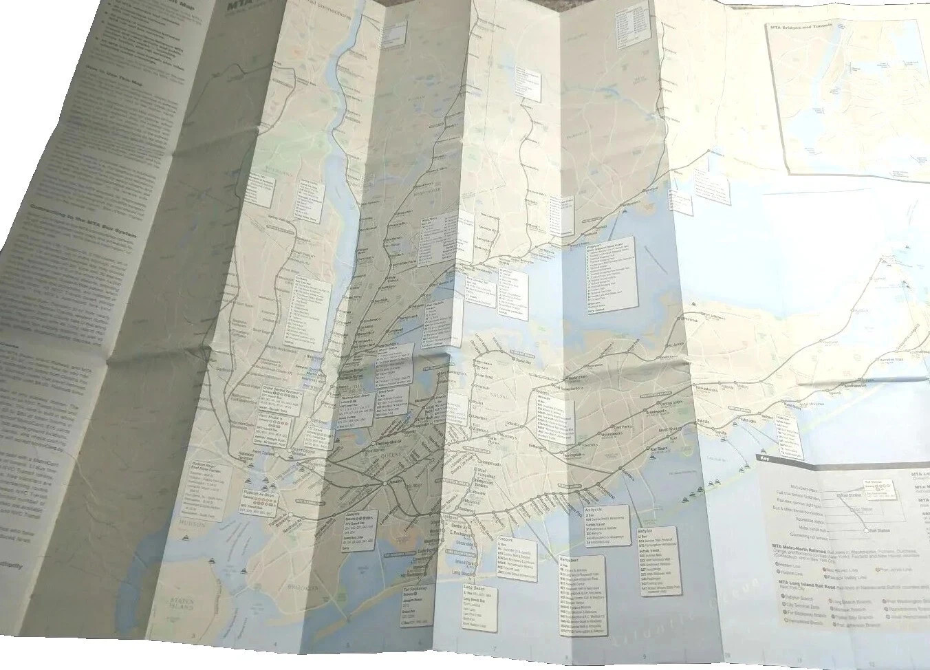 RARE Vintage MTA Regional Transit Guide Map NYC New York City LIRR Railroad SIRT