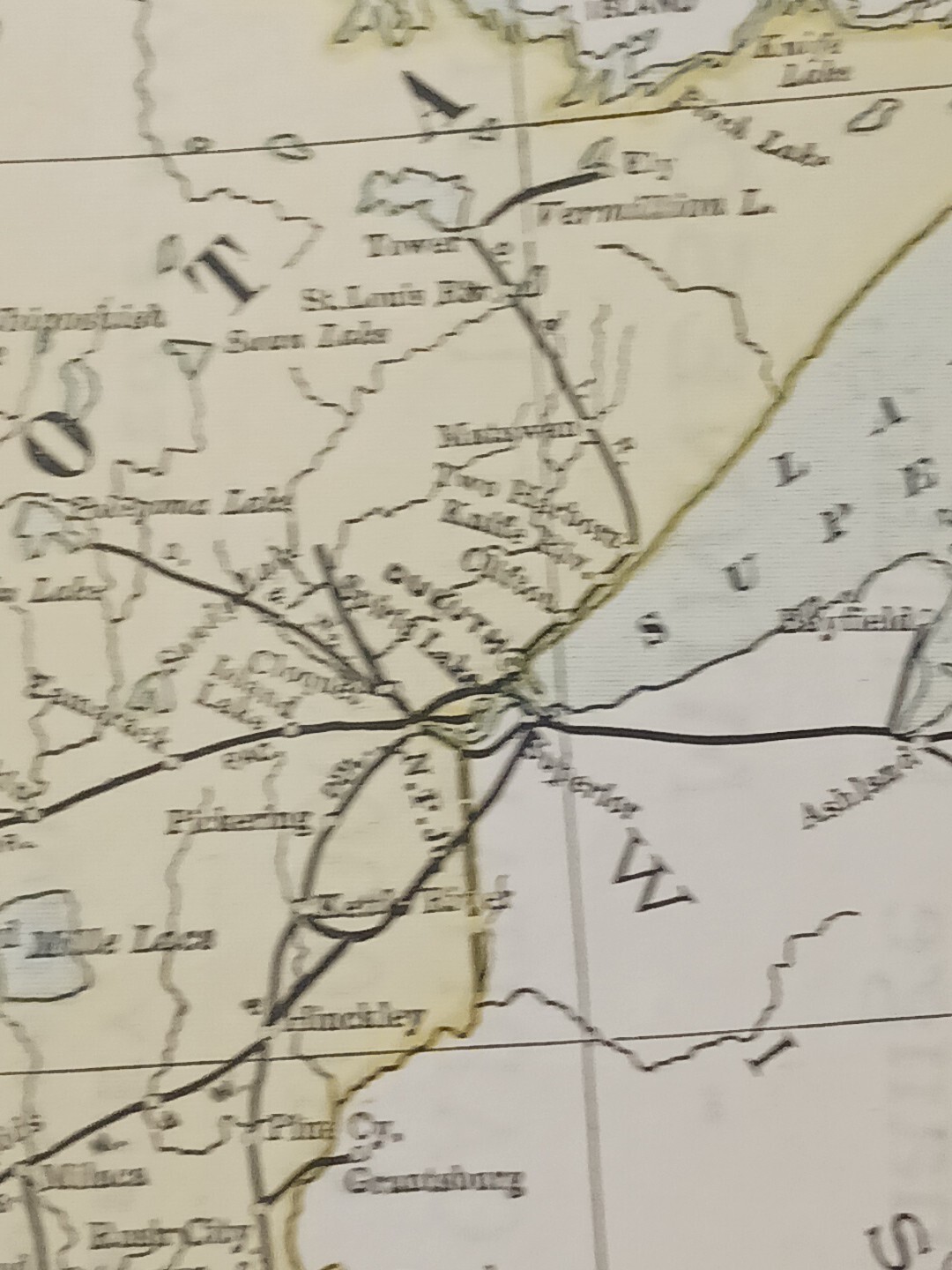 1890 Antique Railway Map Minnesota Dakota ALL Railroad Lines Train Depots 9″x11″