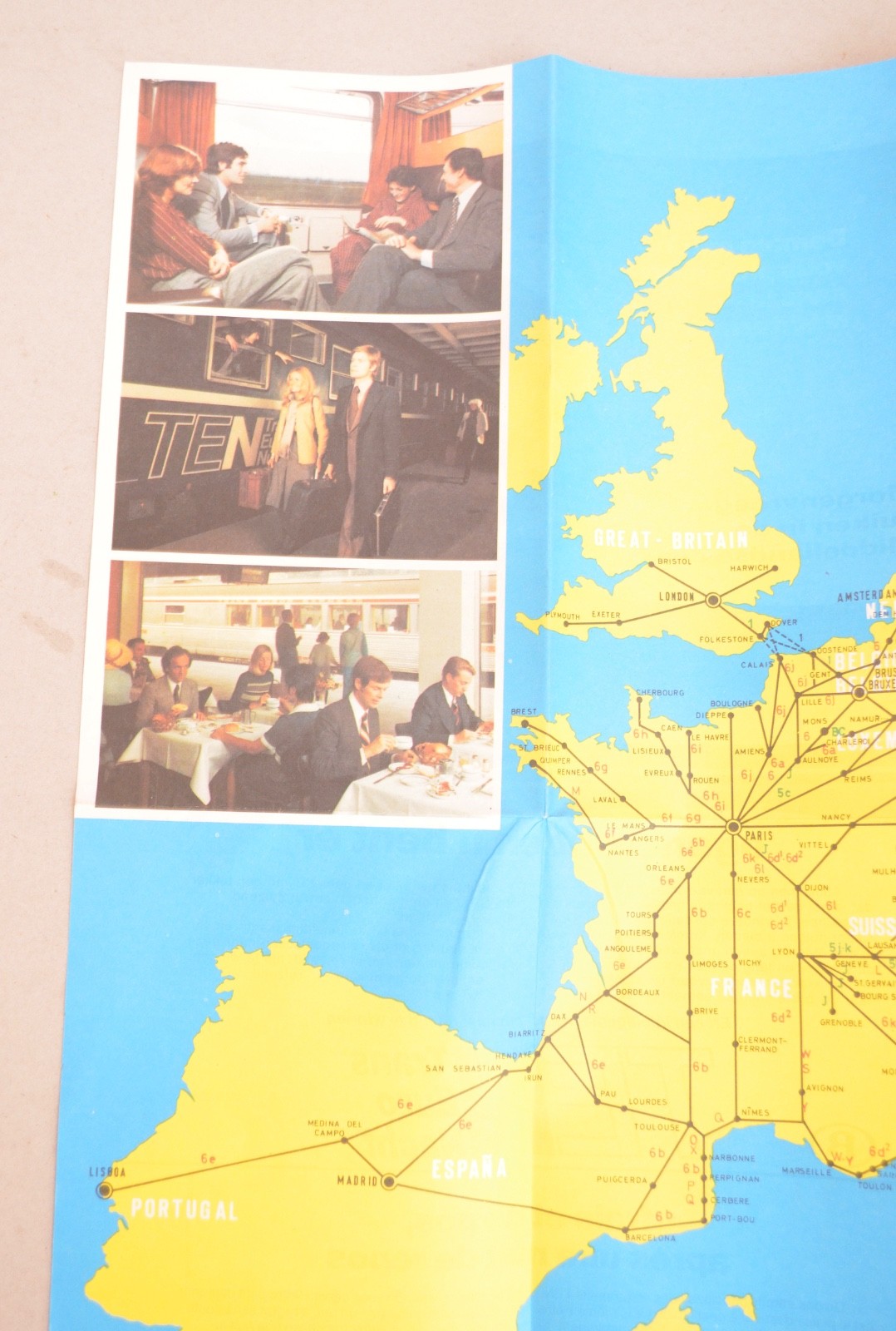 Railway Pocket Map TEE Trans Europ Express
