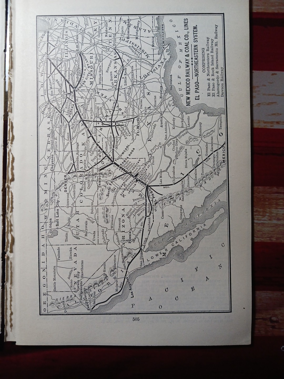 ~1904 New Mexico Railway & Coal Company vintage Railroad Map + Report All Lines
