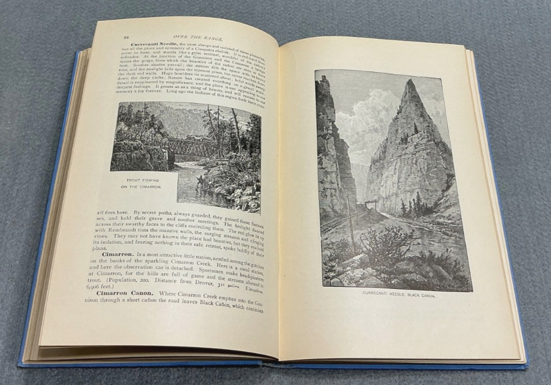 1899 DENVER RIO GRANDE RAILROAD COLORADO-CALIFORNIA WESTERN GUIDEBOOK w/RARE MAP