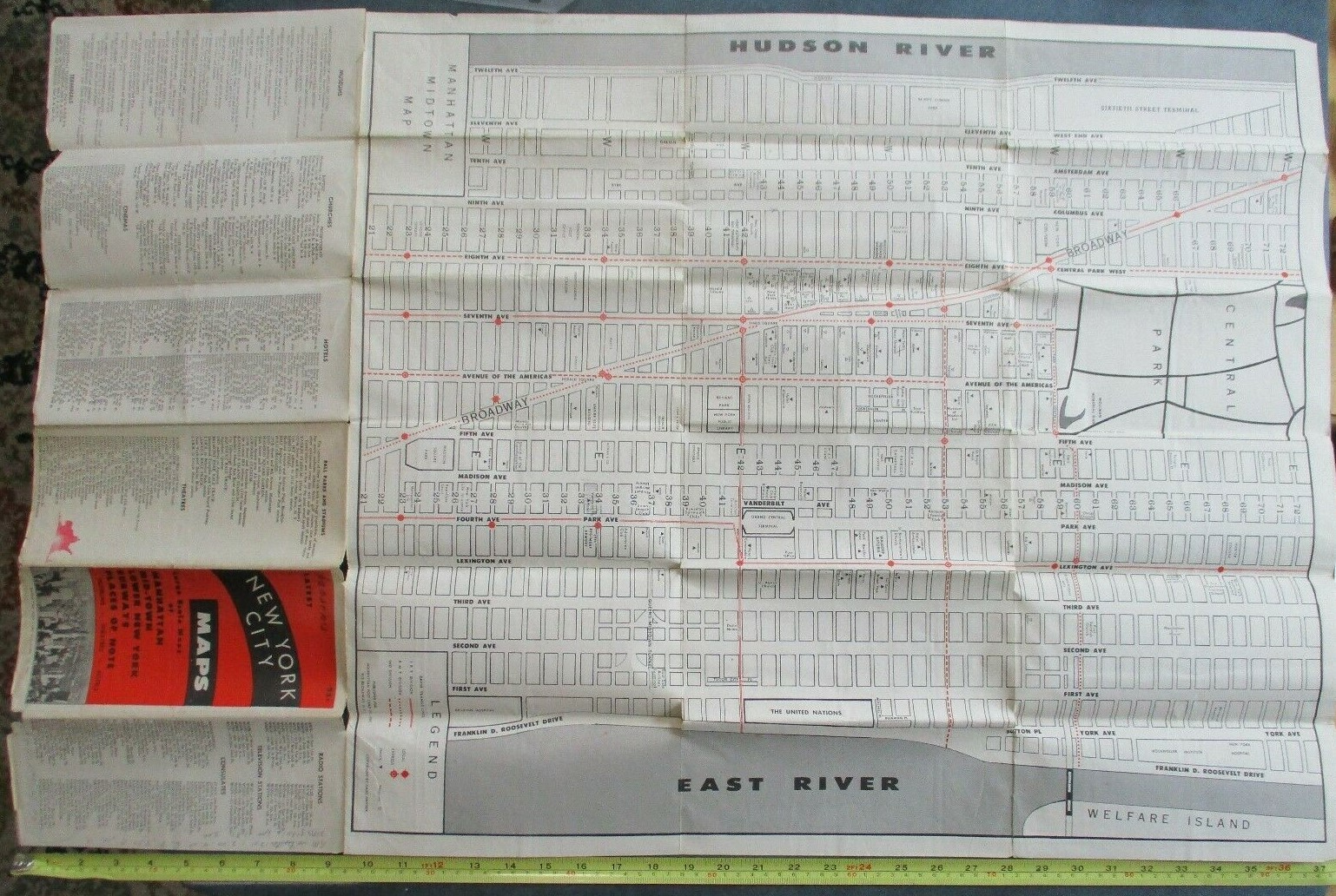 1950s? New York City 4 Transit Maps Hansens IND BMT IRT Subway Brooklyn Queens +