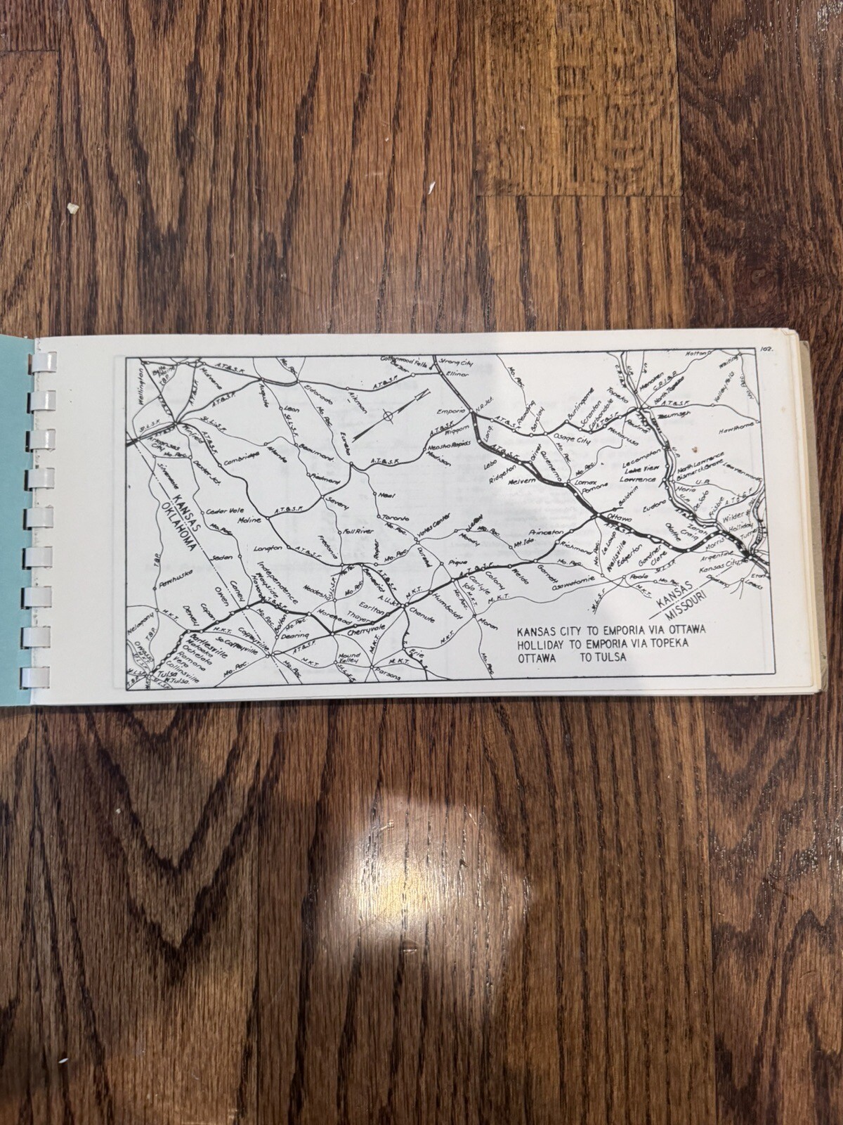 ATSF Santa Fe Track Chart Binder 2 1972 Kansas City Holliday Ottawa Tulsa Empria