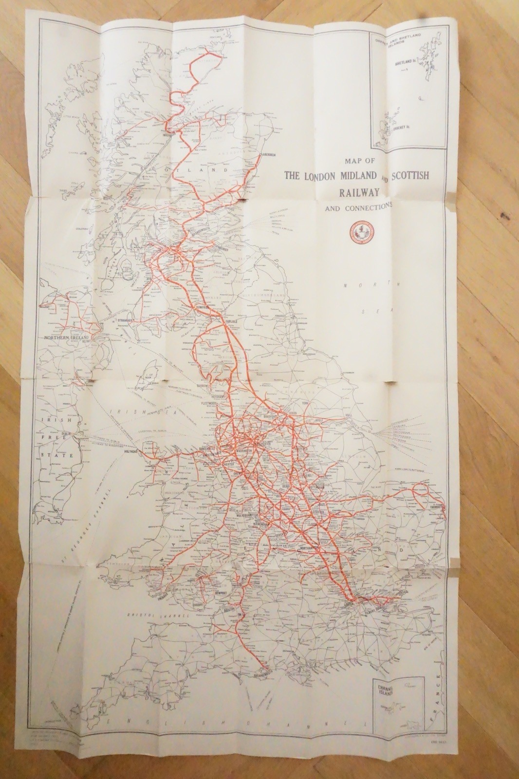 c1940s LMS Connections Railway Map