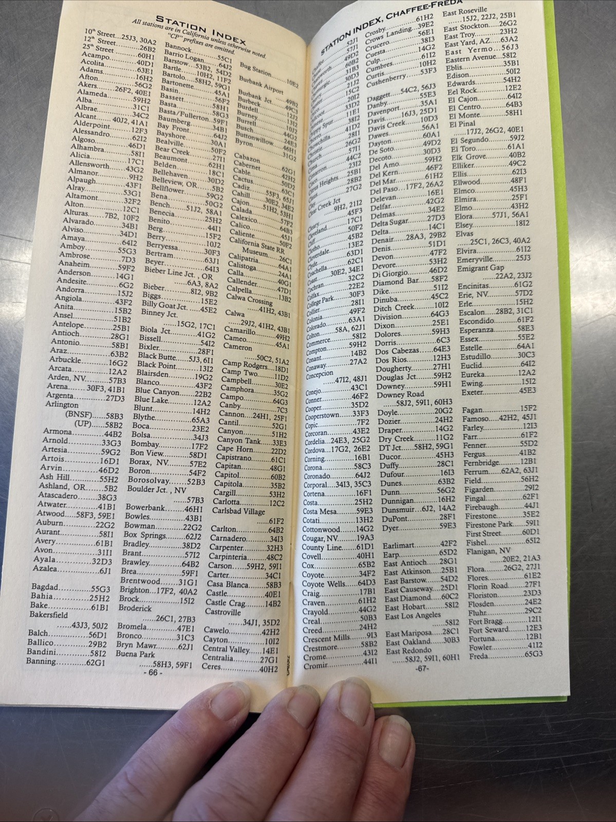 2005 California Railroad Map Pocket Guide. All The State Including Station Index