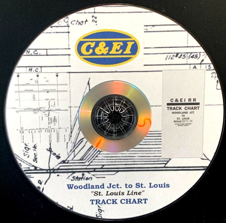Chicago & Eastern Illinois Railroad St Louis Line Track Chart PDF Pages on DVD