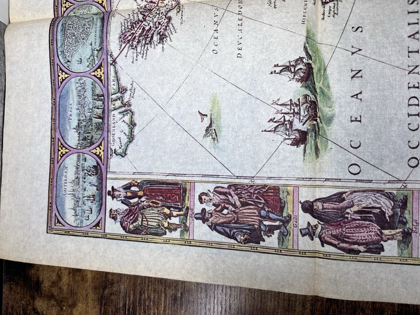 1975 Eurailpass Europe Souvenir Map Fabric Print Blaeu Style with Envelope