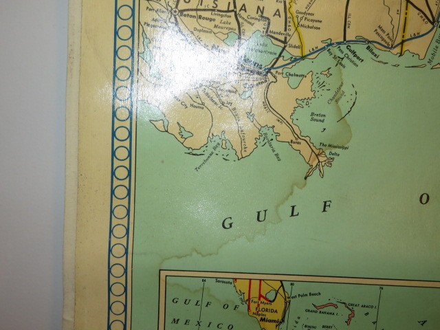 Lg Vtg 1963 Atlantic Coast Line Railroad Wall Map 34 1/2″ x 44 1/2″ Wood