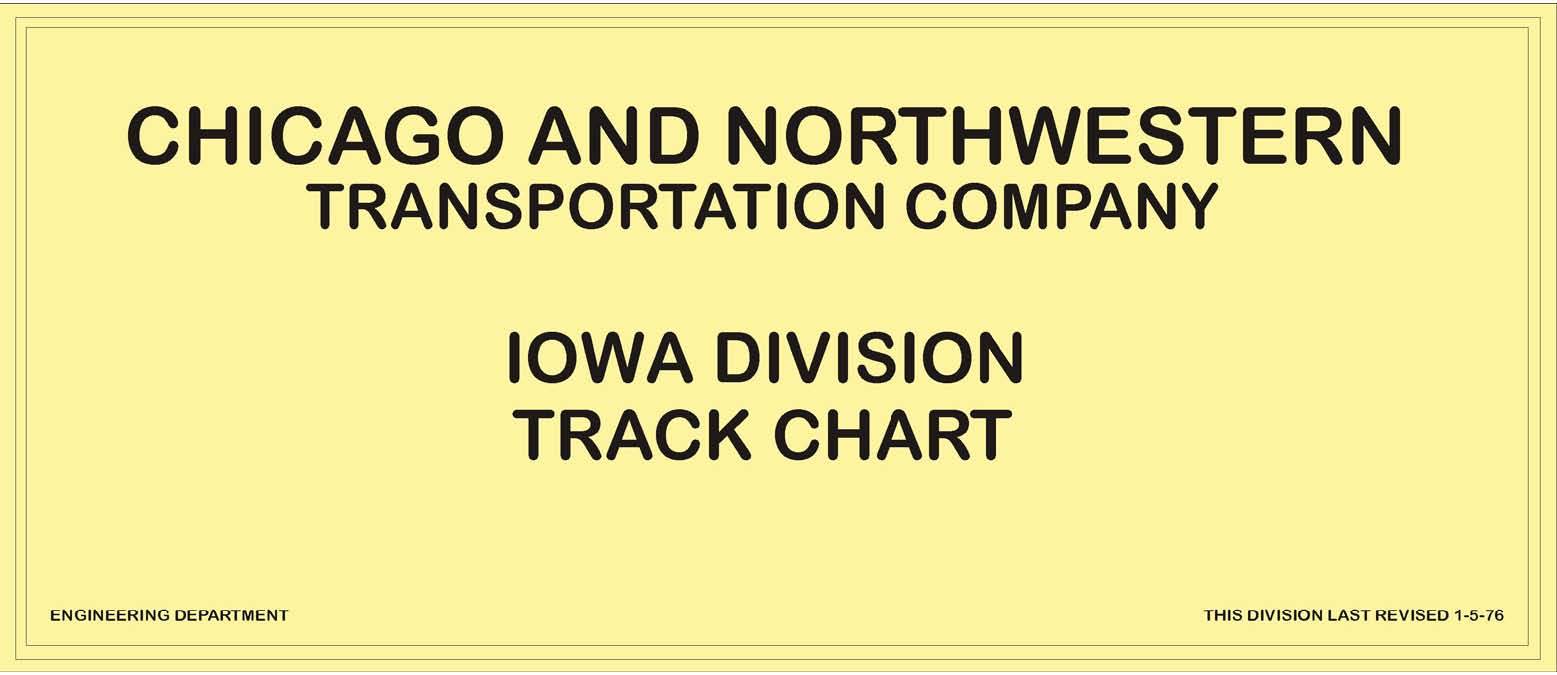 Chicago & Northwestern RR 1976 Iowa Division Track Chart PDF Pages on DVD