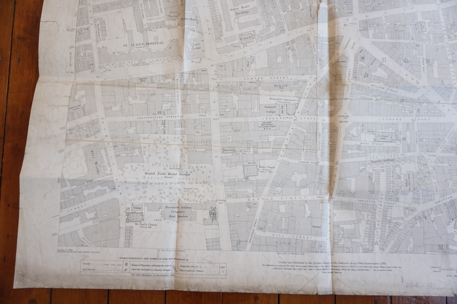 1913 Shoreditch North London Railway Map