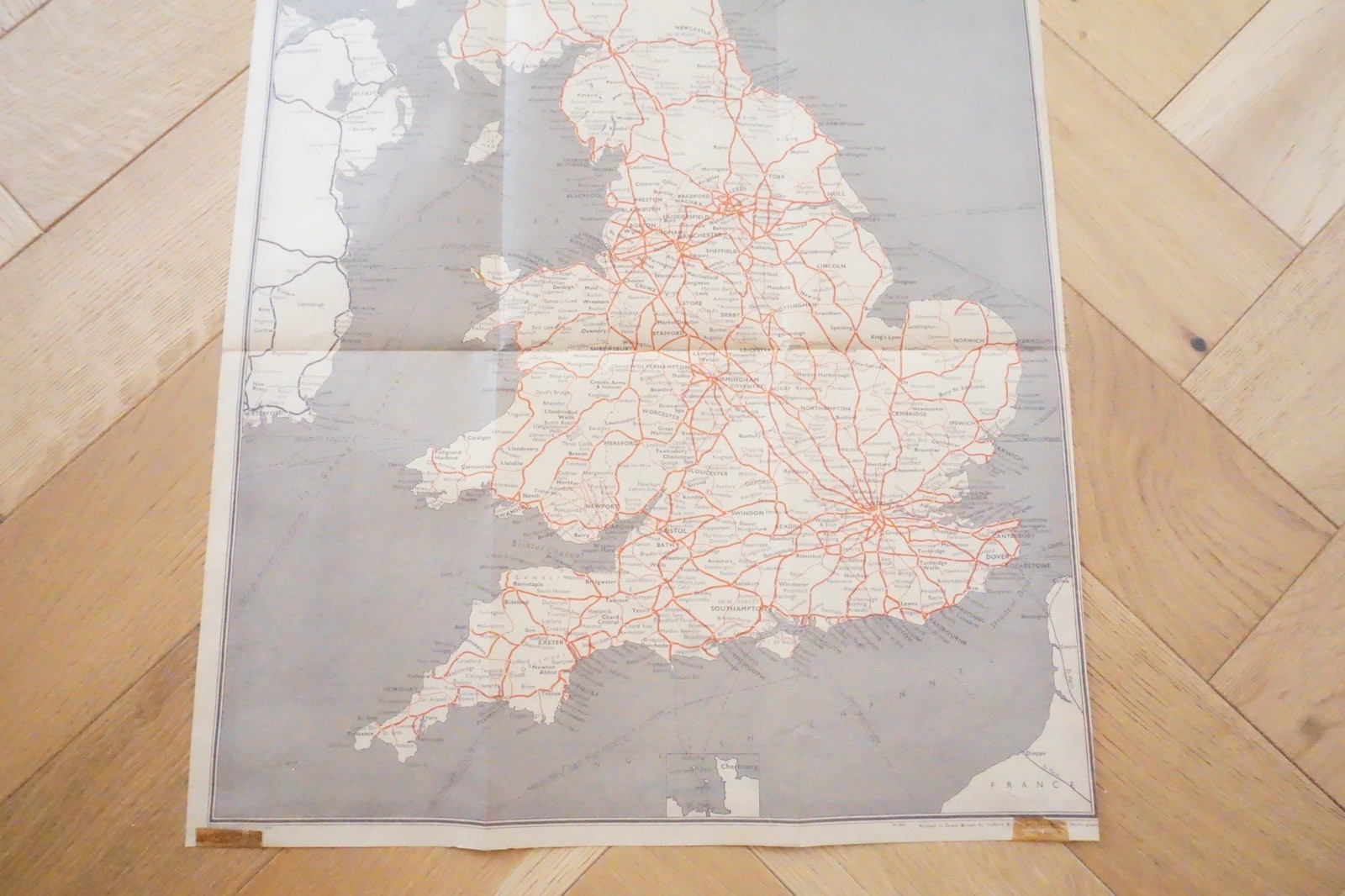 1960 British Rail London Midland Region Passenger Network Railway Map