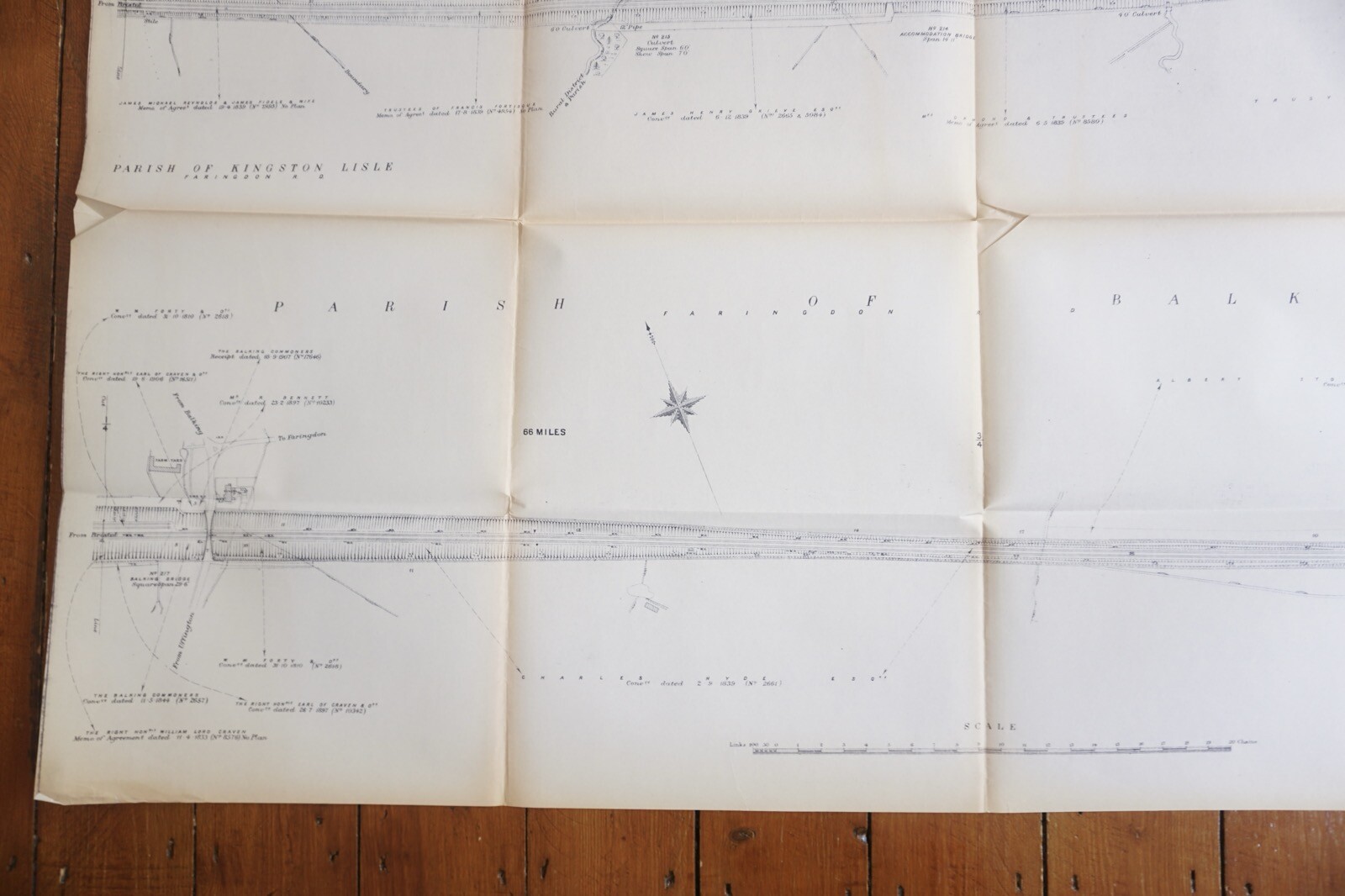 1933 GWR Kingston Lisle Balking Berkshire Railway Map Ref 5