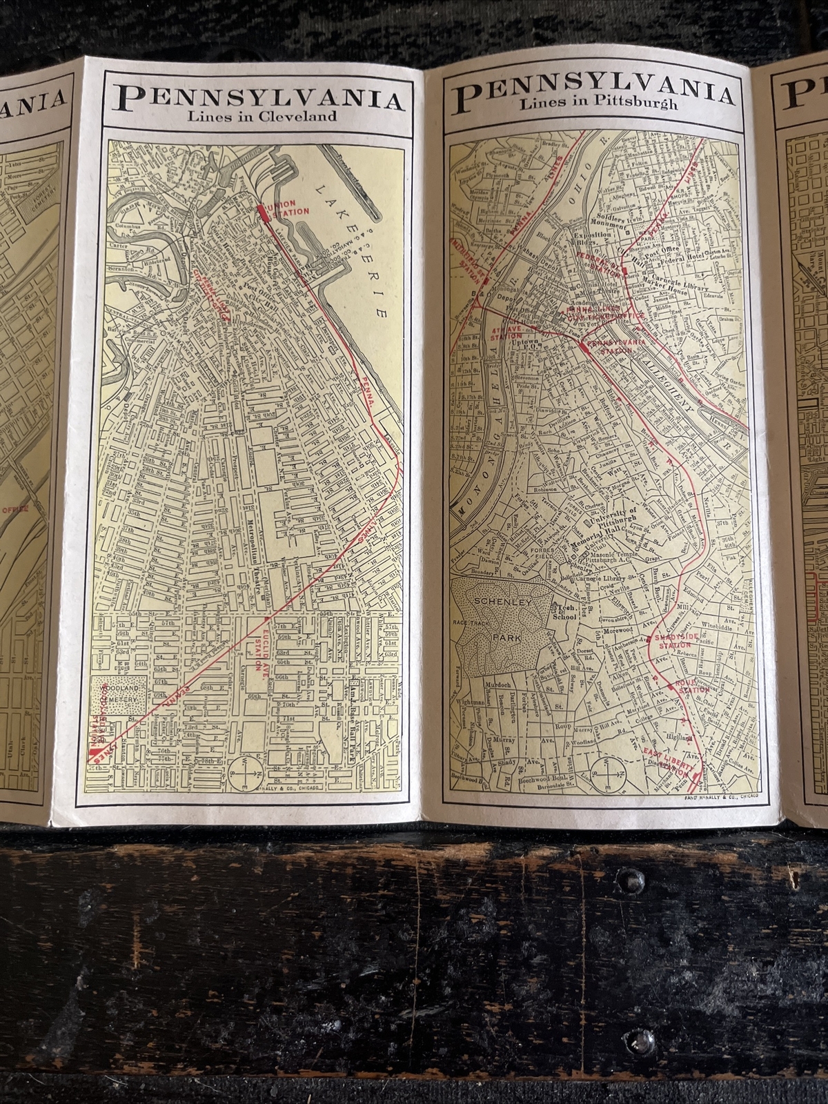 PENNSYLVANA RAILROAD 1919 MAPS OF UNITED STATES & PRINCIPAL TERMINALS SYSTEM