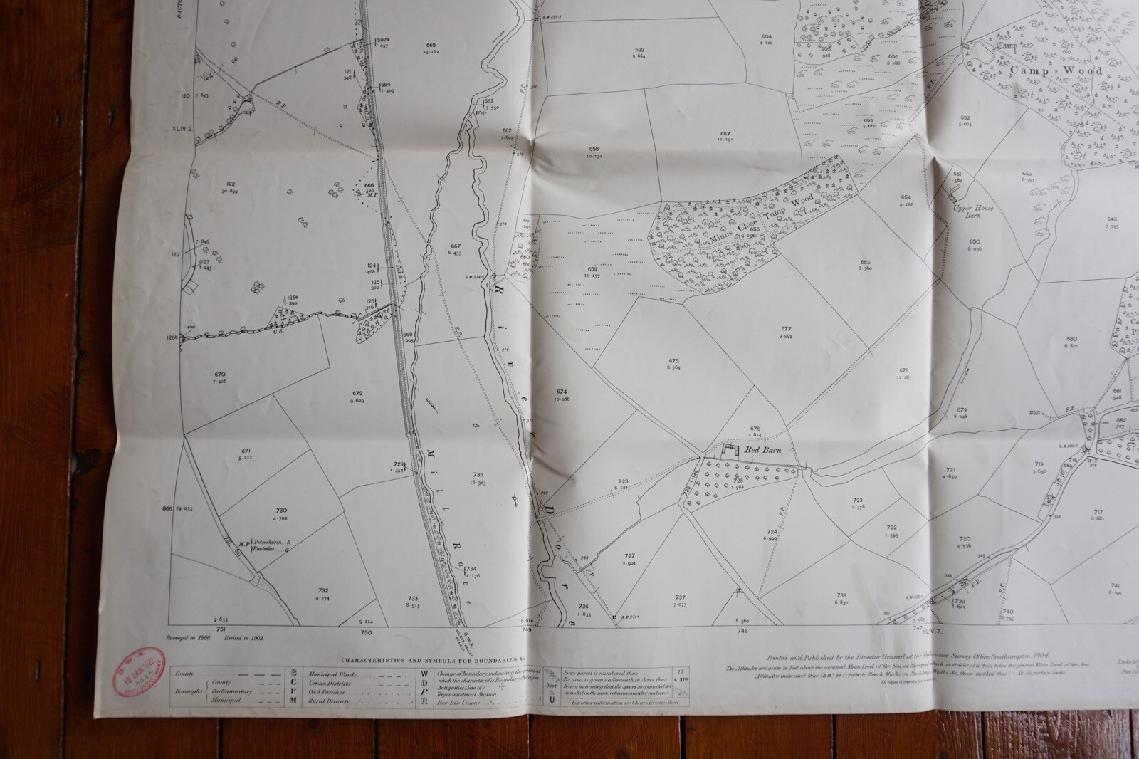 1904 1922 Abbey Dore Forty Acre Pitch Herford GWR Great Western OS Railway Map