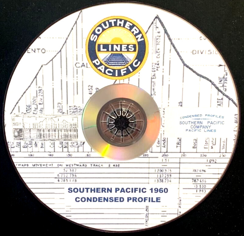 Southern Pacific Railroad 1960 Condensed Profile PDF pages on DVD