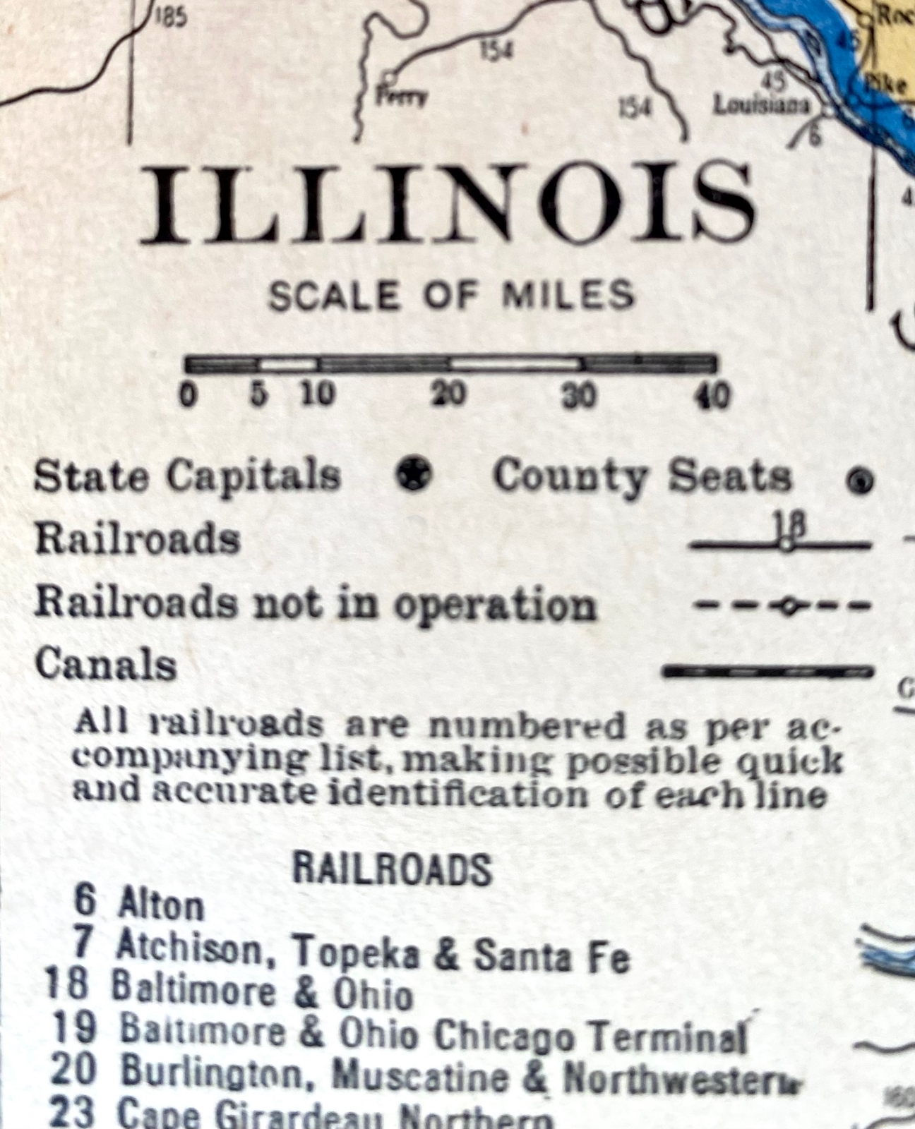 IDAHO & ILLINOIS Original c 1935 County & Railroad Maps. Hammond & Co. 9×12″