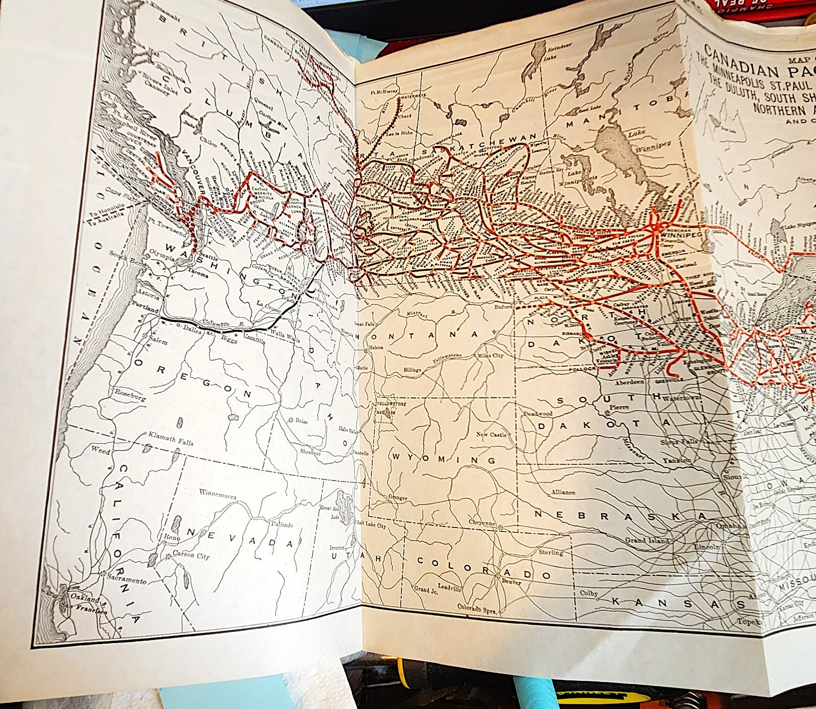 1941 CANADIAN PACIFIC RAILWAY MAP #28 FAIR / POOR CONDITION 20″ X 9″