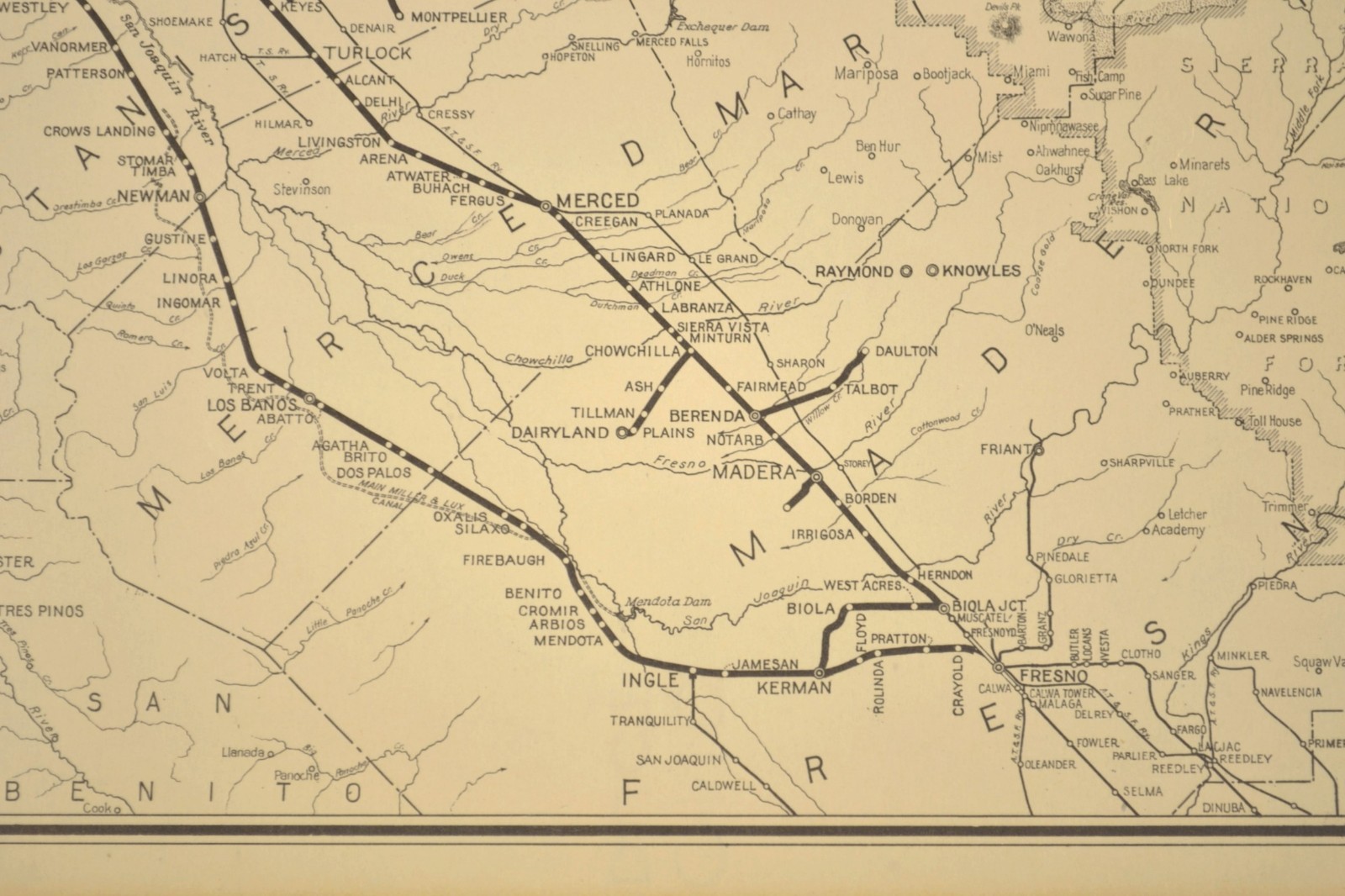 Southern Pacific Railroad Map Western Division Oakland Pier SF&O RR Napa Valley