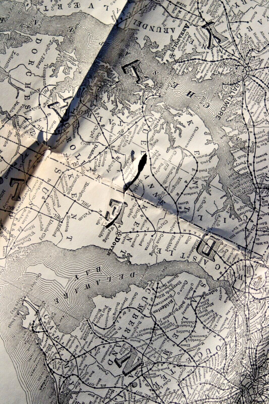 Early 1900’s Special Map of Trunk Line and New England Territories 38″ x 32″