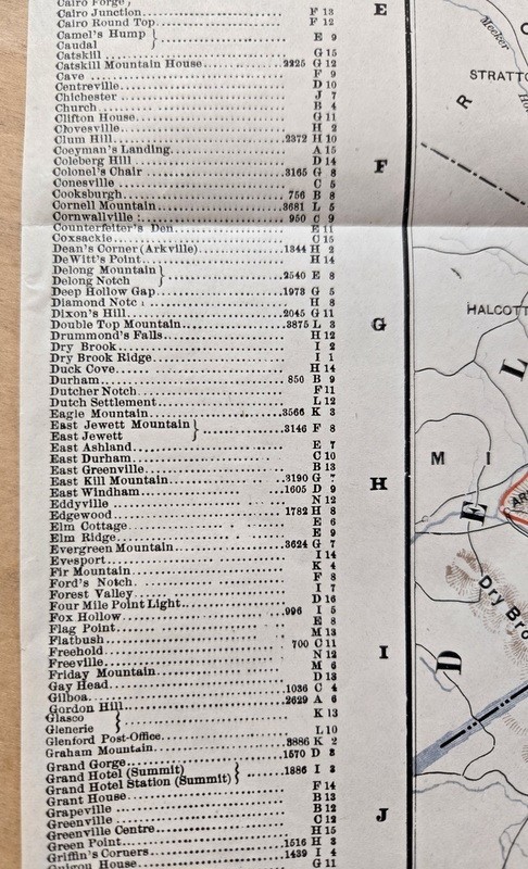Very Nice 1887 West Shore Railroad RR Catskill Mountains Original Map Near Mint