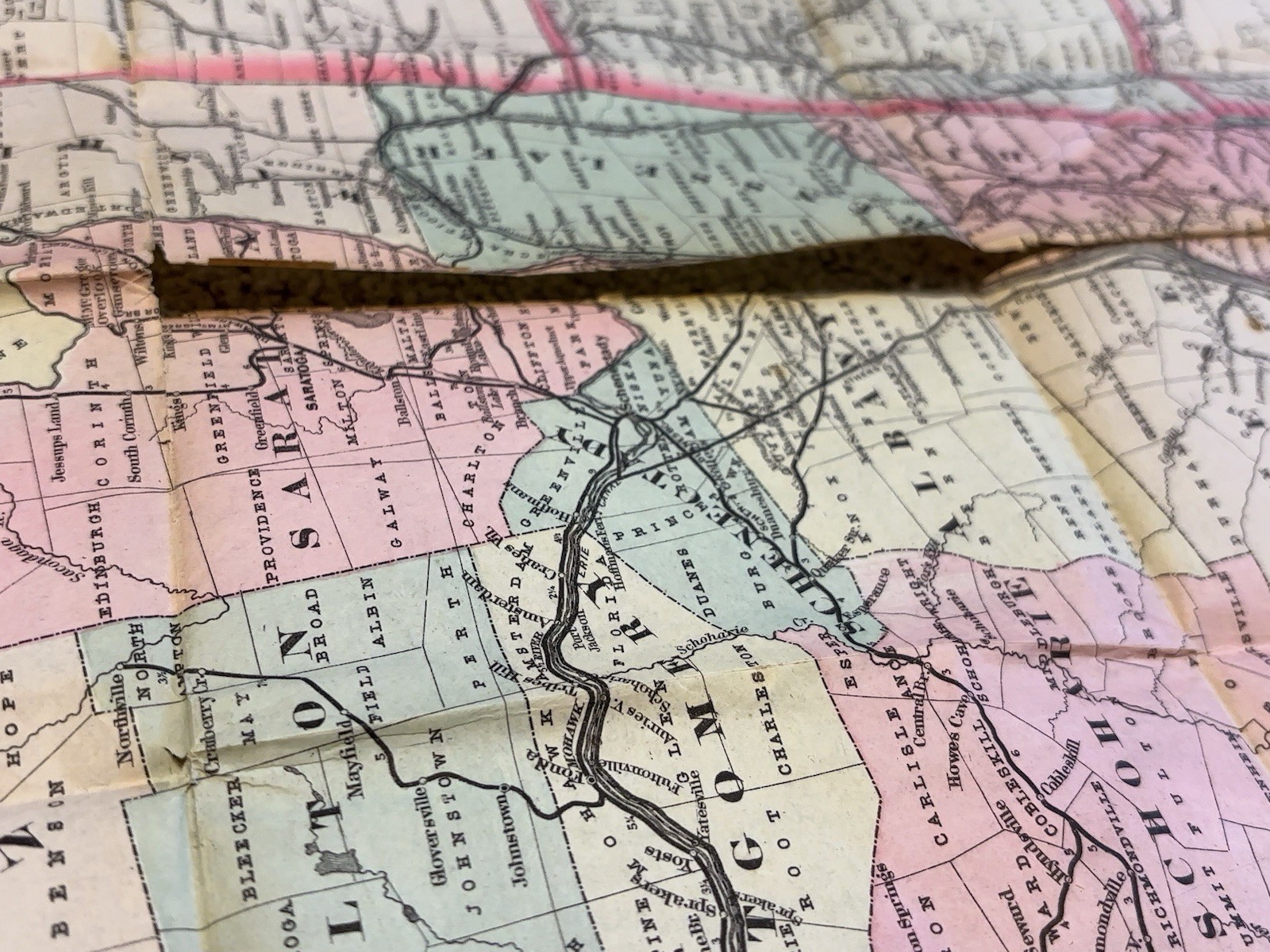 Railroad Collectibles Coltons Rail Road Map NY Canada 1883 & Romance Of Railway