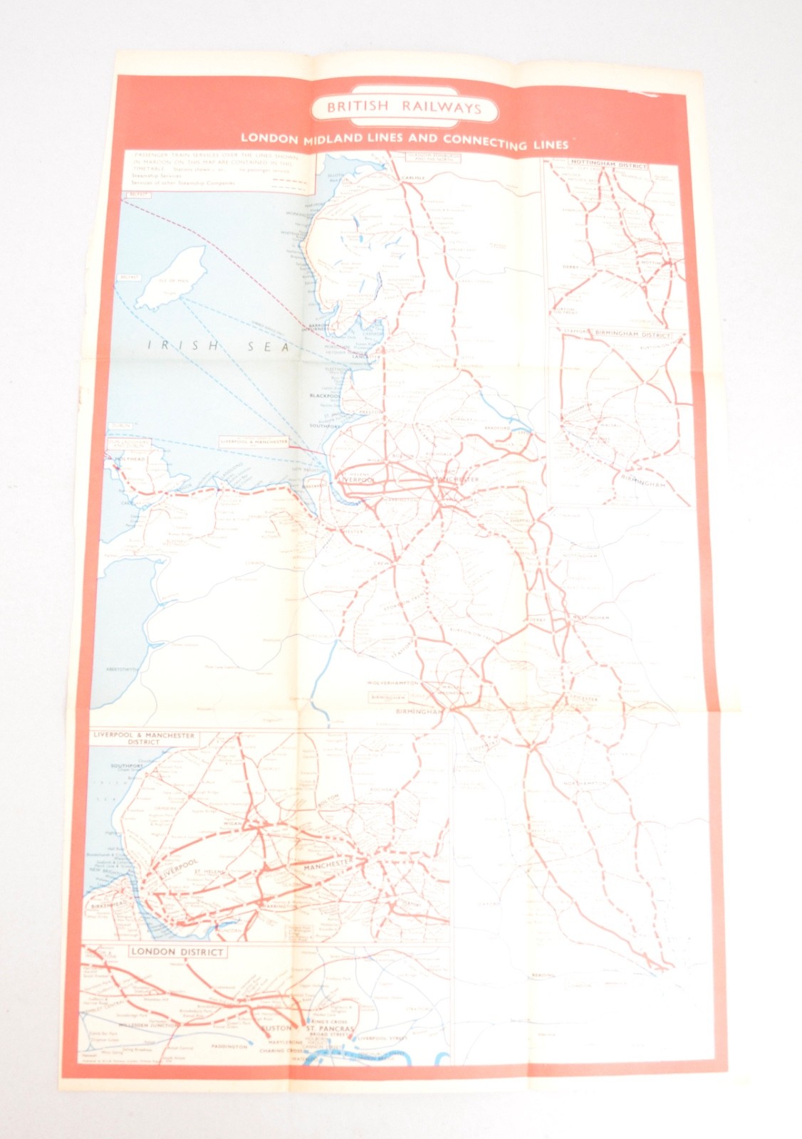 Railway Pocket Map British Railways 1959