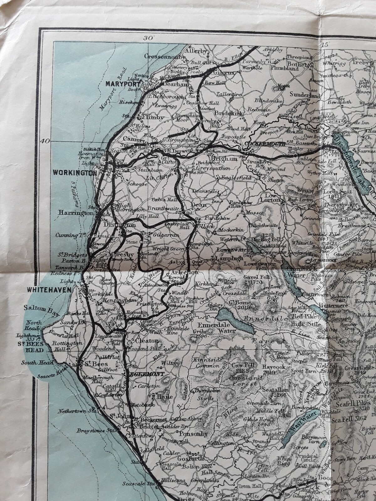 LMS Map Lake District 1940s