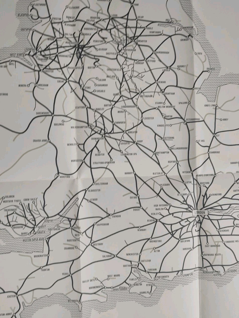 Ministry of Transport British Railways Board Networ Development March 1967 Map