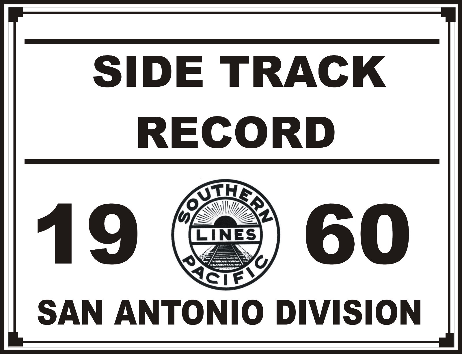 Texas & New Orleans T&NO 1960 San Antonio Side Track Record Pages on DVD