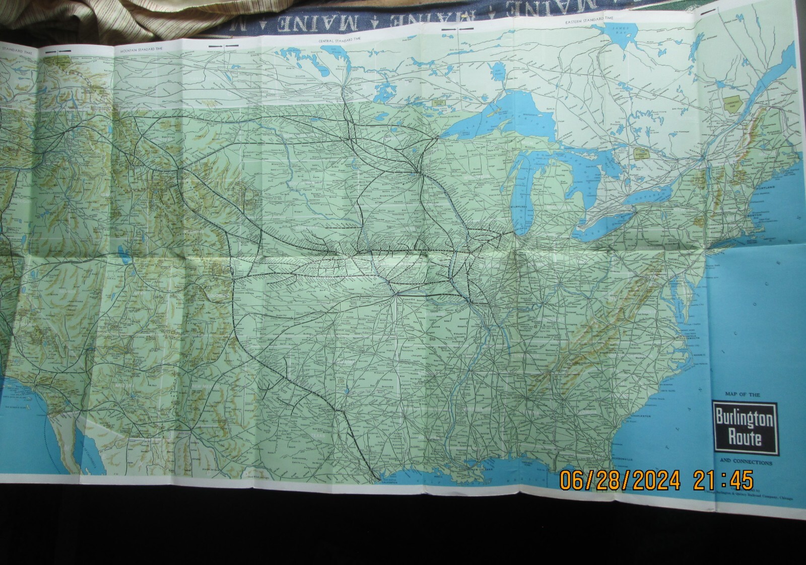 Burlington route map A guide to America’s favorite vacation land 1963