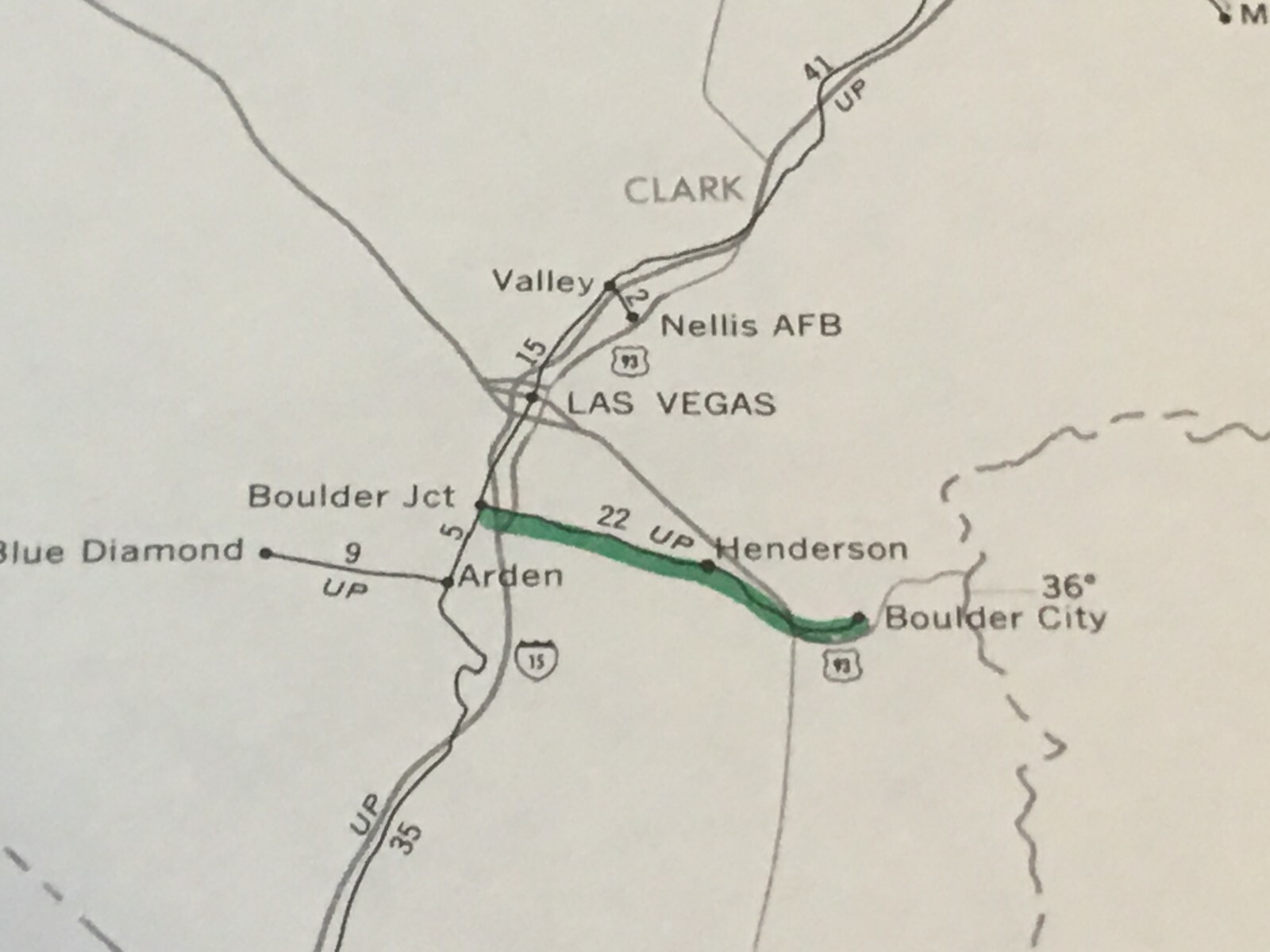Vintage 1975 Nevada Transportation Map●Federal Railroad Administration●11″x17″
