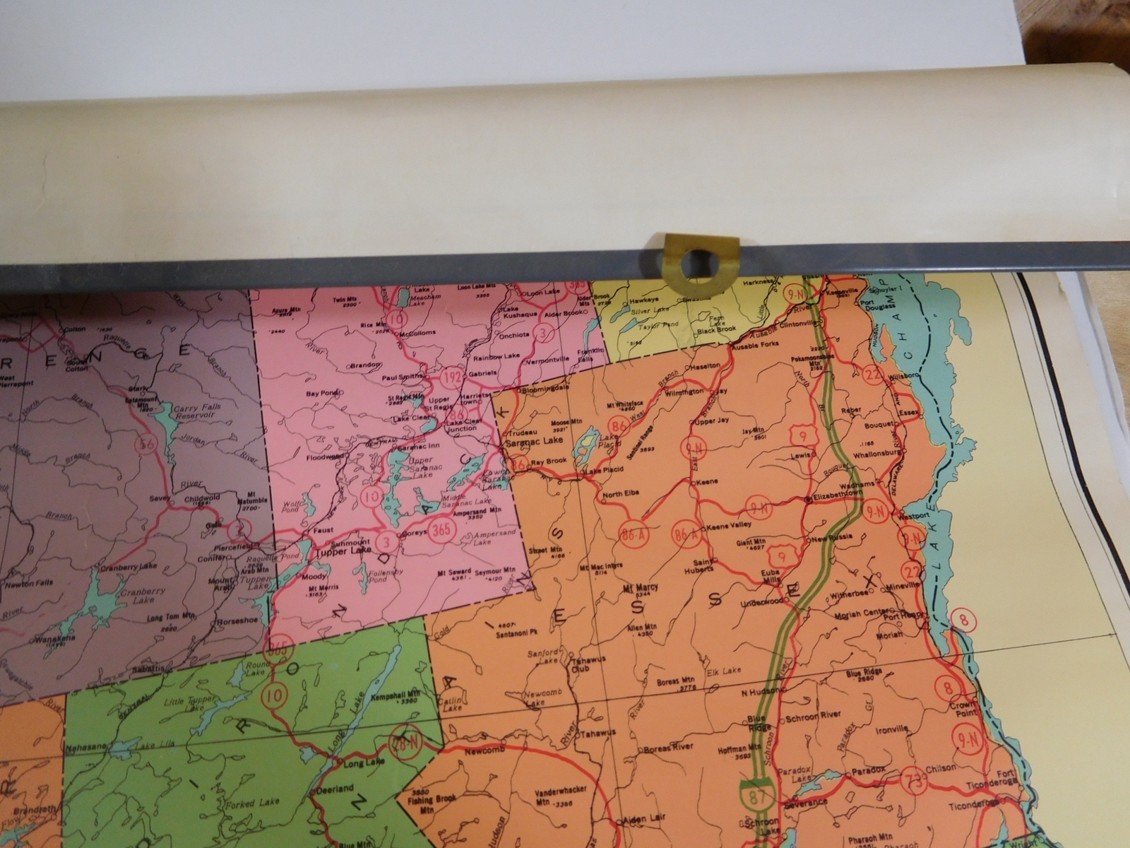 Map New York State with calendar 1970 Thomas D. Murphy Co. 31 x 30