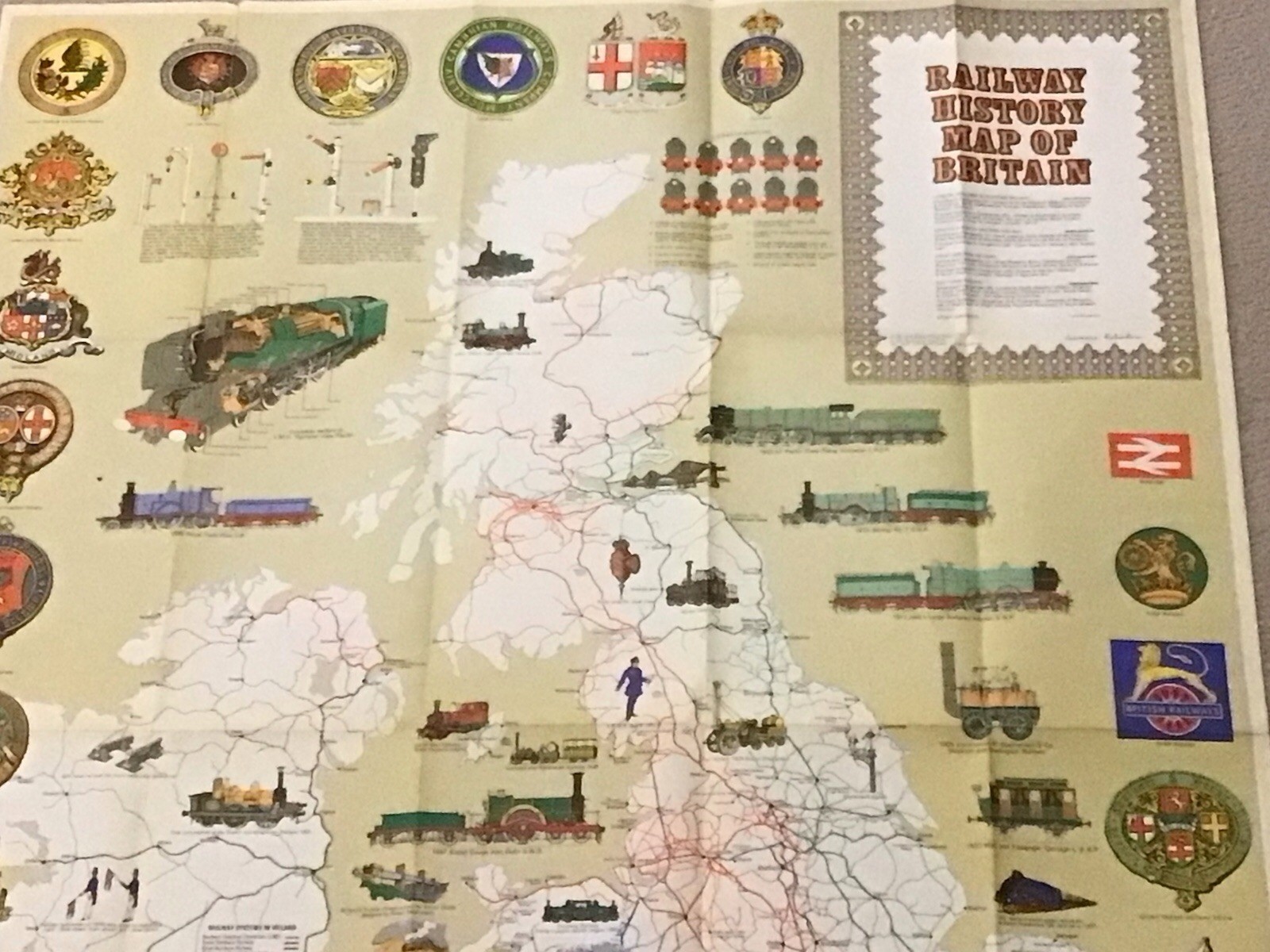 Bartholomew’s Railway History Map Of Britain – 1970’s
