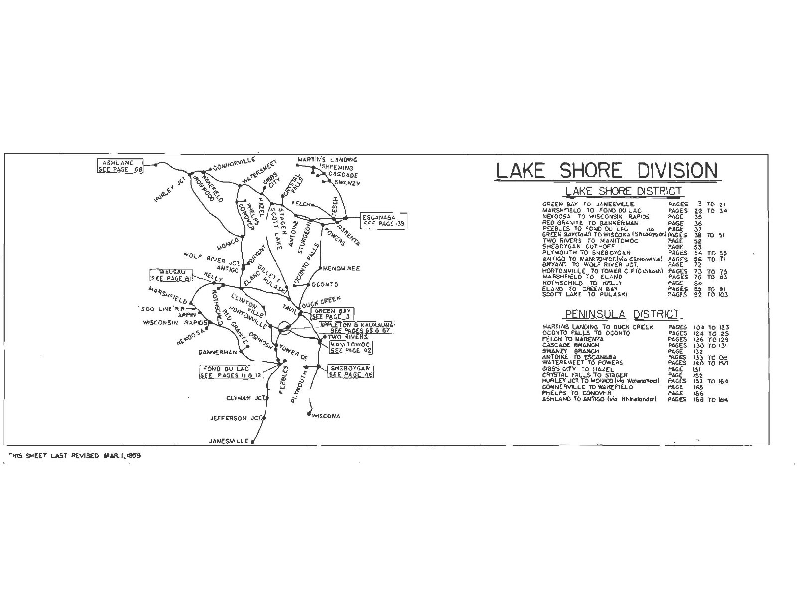 Chicago & Northwestern RR 1959 Lake Shore Division Track Chart PDF Pages on DVD