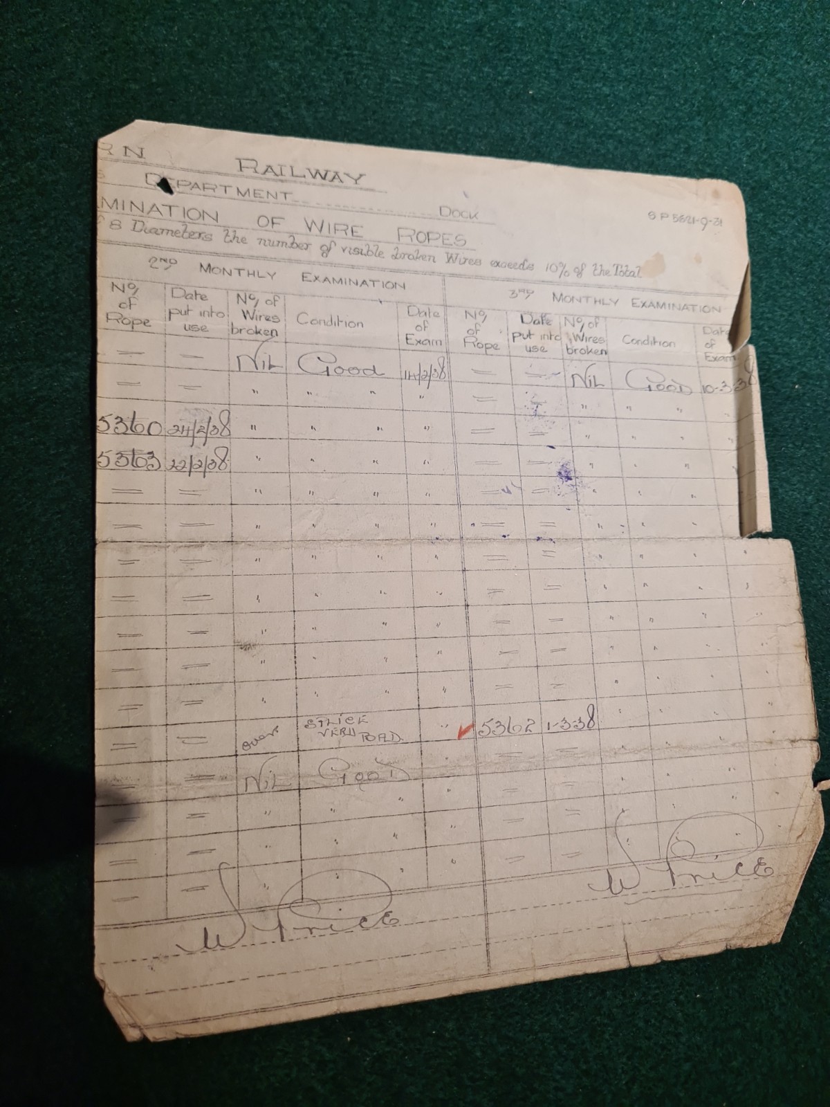 GWR Railway Barry Docks – 18 Electric Crane 1947 – Hoist Wire change & 1938 info