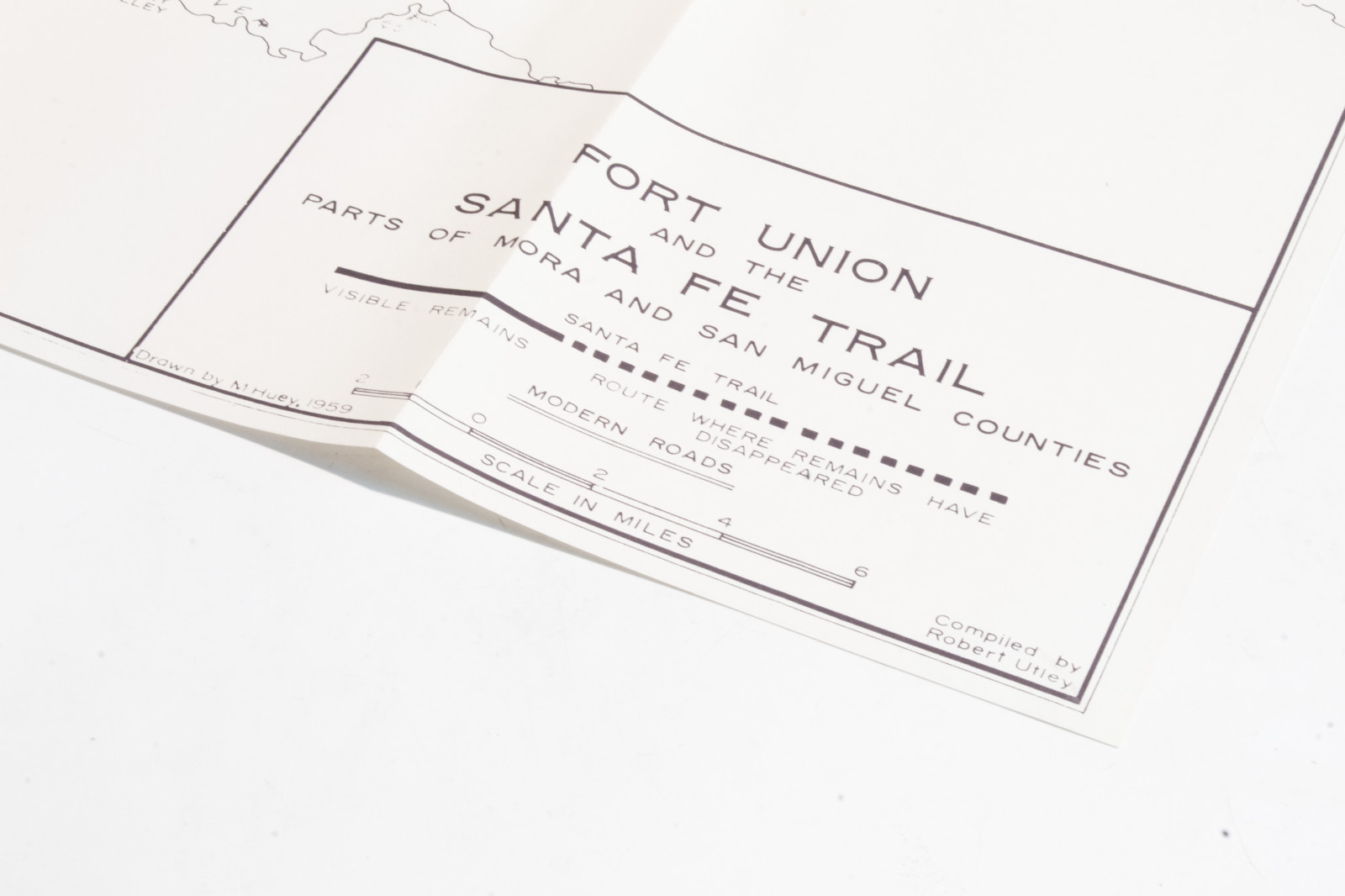 Fort Union and The Santa Fe Trail Map Mattison and Rogers 1958