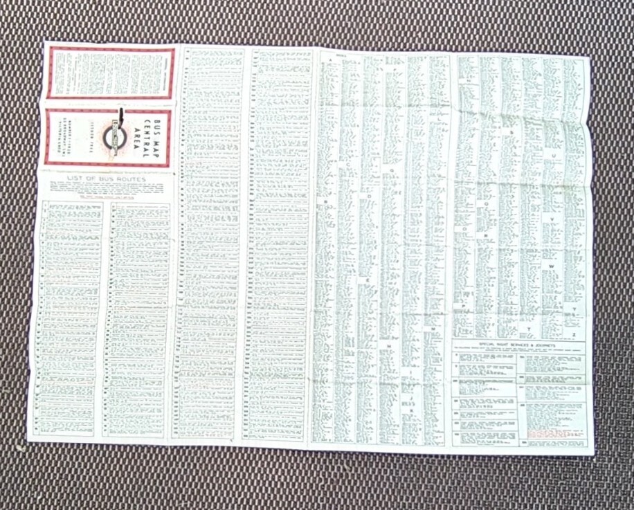 1938 London BUS MAP CENTRAL AREA NUMBER 1 – London Transport – Ships From US