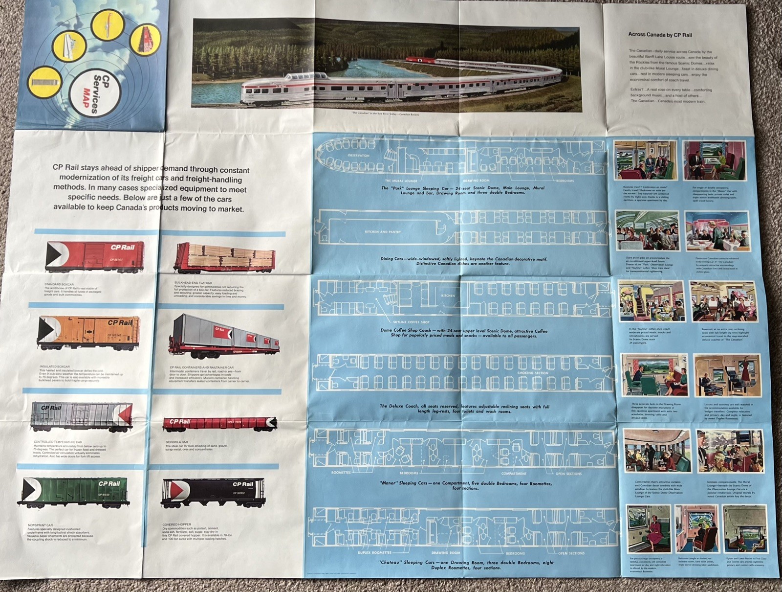 Canadian Pacific (CP) All Services Map 1969 – Foldout Map