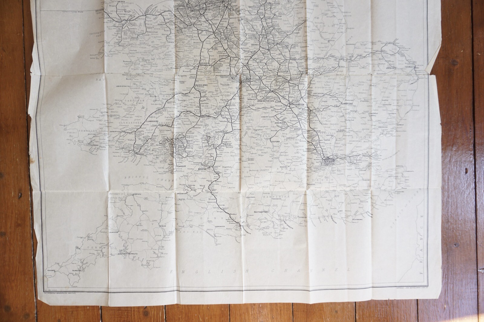 c1949 LMS England & Wales Railway Map