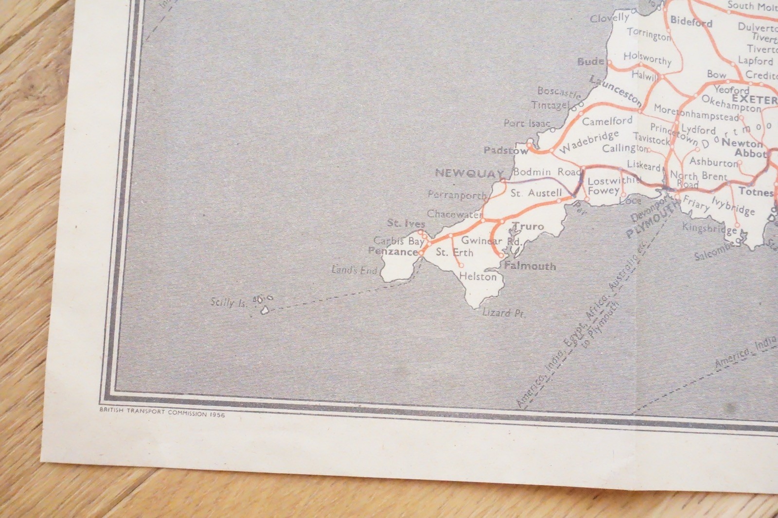 1956 British Rail London Midland Passenger Network Railway System Map
